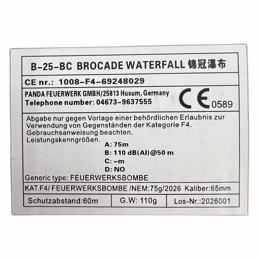 65mm Kugelbombe F4 - Brocade Waterfall