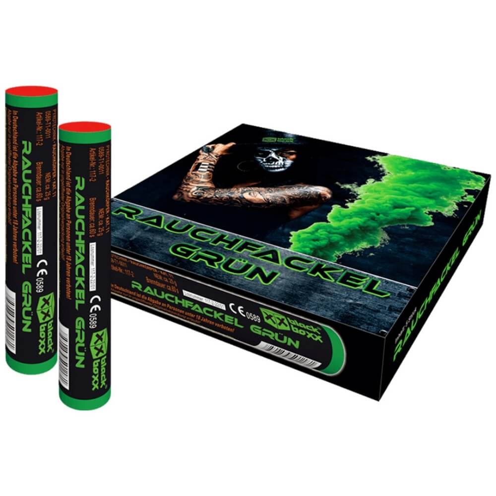 Rauchfackel grün 60 Sek. T1, 5er Pack