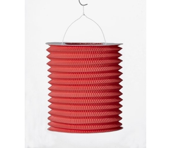 Zuglaterne 16cm Ø - 25cm lang für Lichterketten ROT