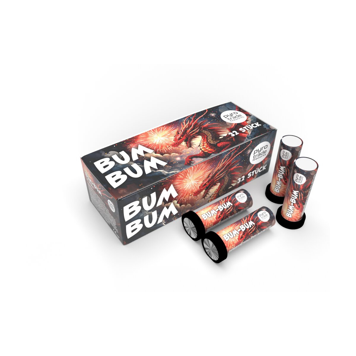 BUM BUM - 32 x Salutbombenrohre BUM BUM - 32 x Salutbombenrohre