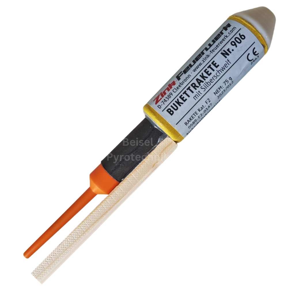 Bukettraketen 906 Weiße Blinker mit SIlberschweif - 5er Beutel KAT F2+ -nur Abholung-