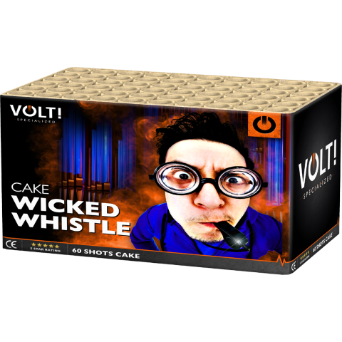 Wicked Whistle 60 Schuss Batterie Pfeifen+Sterne