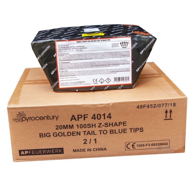 Big Golden Coco Blue Tip - 100 Schuss Fächerbatterie KAT F3 -nur Abholung-