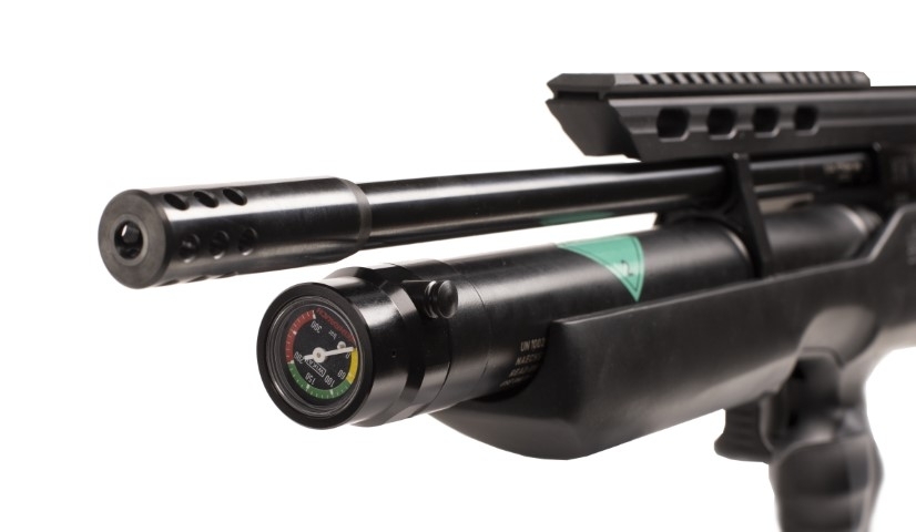 HW 100 Pressluftgewehr Bullpup 4,5mm F 410mm Lauf mit Mündungsbr. - Neue Kartusche 2025