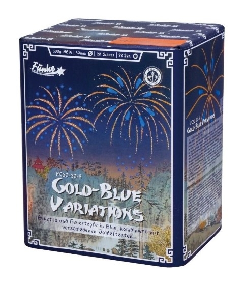Gold-Blue Variations - 20 Schuss Batterie
