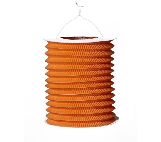 Zuglaterne ORANGE 29 cm mit feuerfestem Zündloch