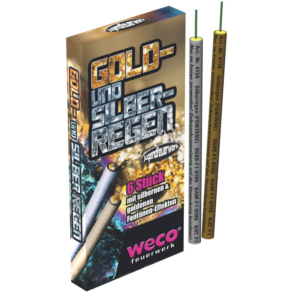 Gold- und Silberregen - 6er Päckchen