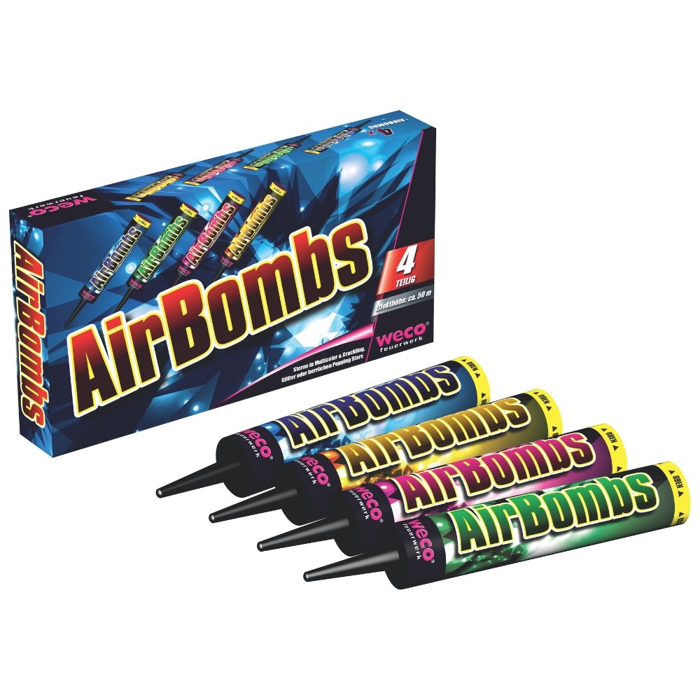 Air Bombs - Bombenrohre 4er Päckchen Air Bombs - Bombenrohre 4er Päckchen