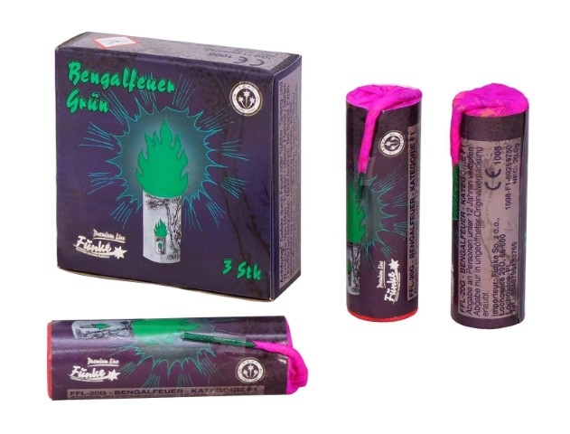 Bengalfeuer Grün 3er Päckchen Bengalfeuer Grün 3er Päckchen