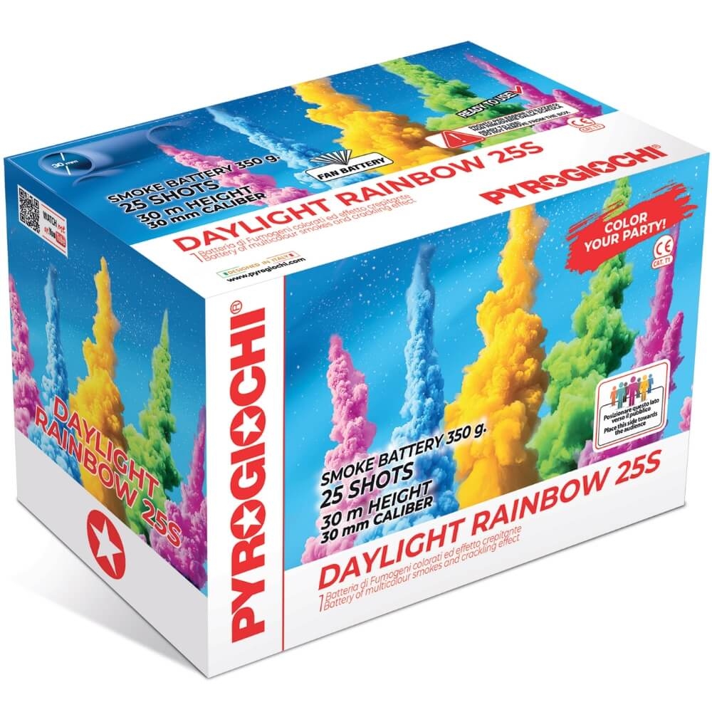 Rainbow Daylight Smoke - 25 Schuss T1 Rauchkometenbatterie