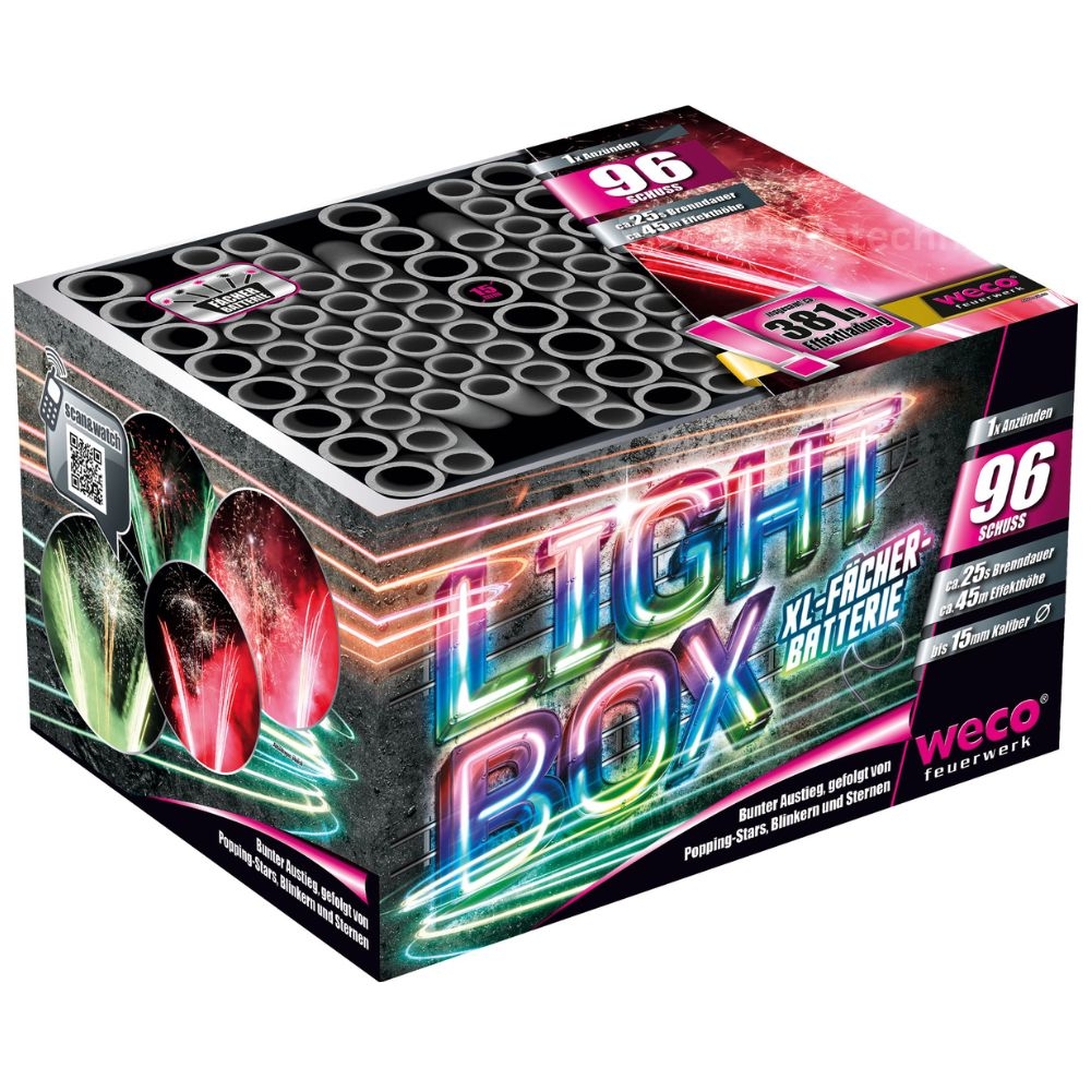 Lightbox - 96 Schuss Feuerwerksbatterie