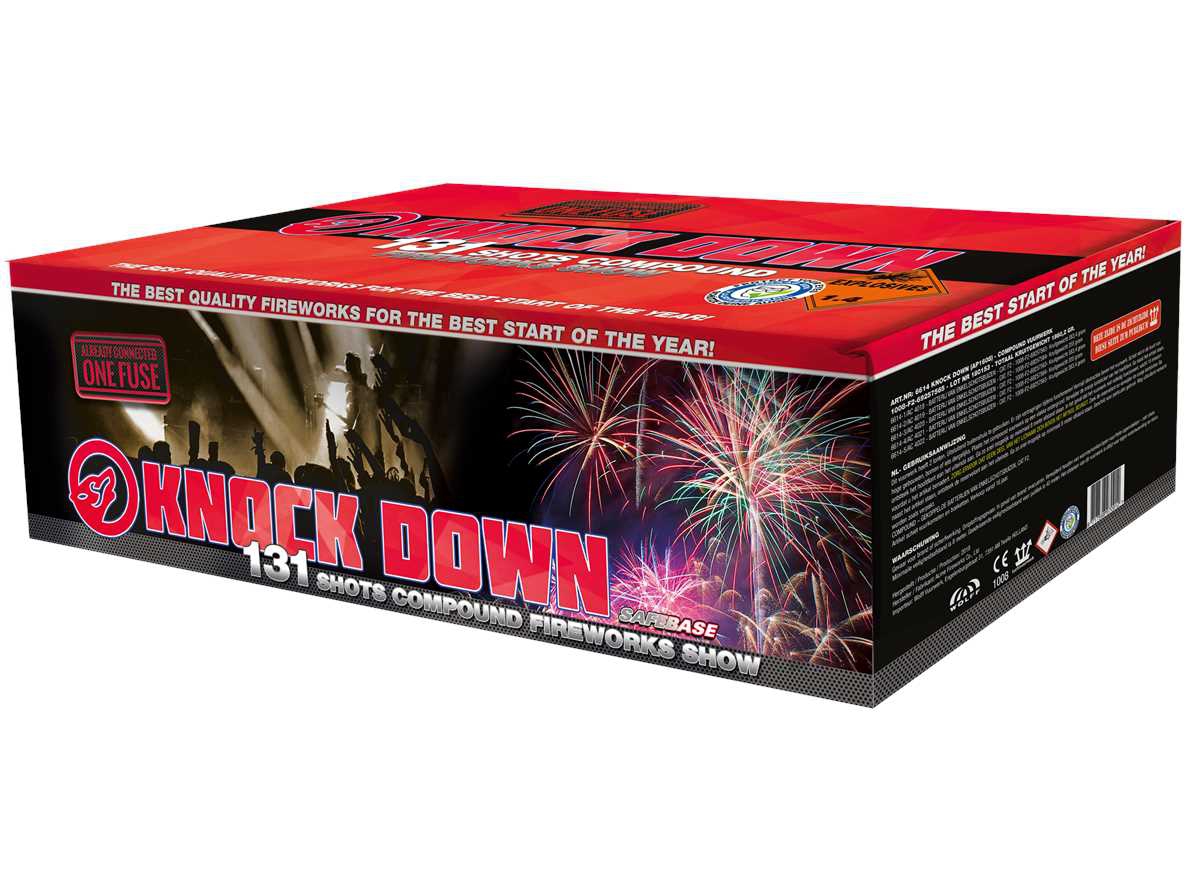 Knock Down 131 Schuss Verbundfeuerwerk