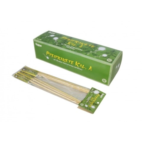 Pfeifraketen Kal. A mit Silberschweifaufstieg und Knall - 60er Schachtel Pfeifraketen Kal. A mit Silberschweifaufstieg und Knall - 60er Schachtel