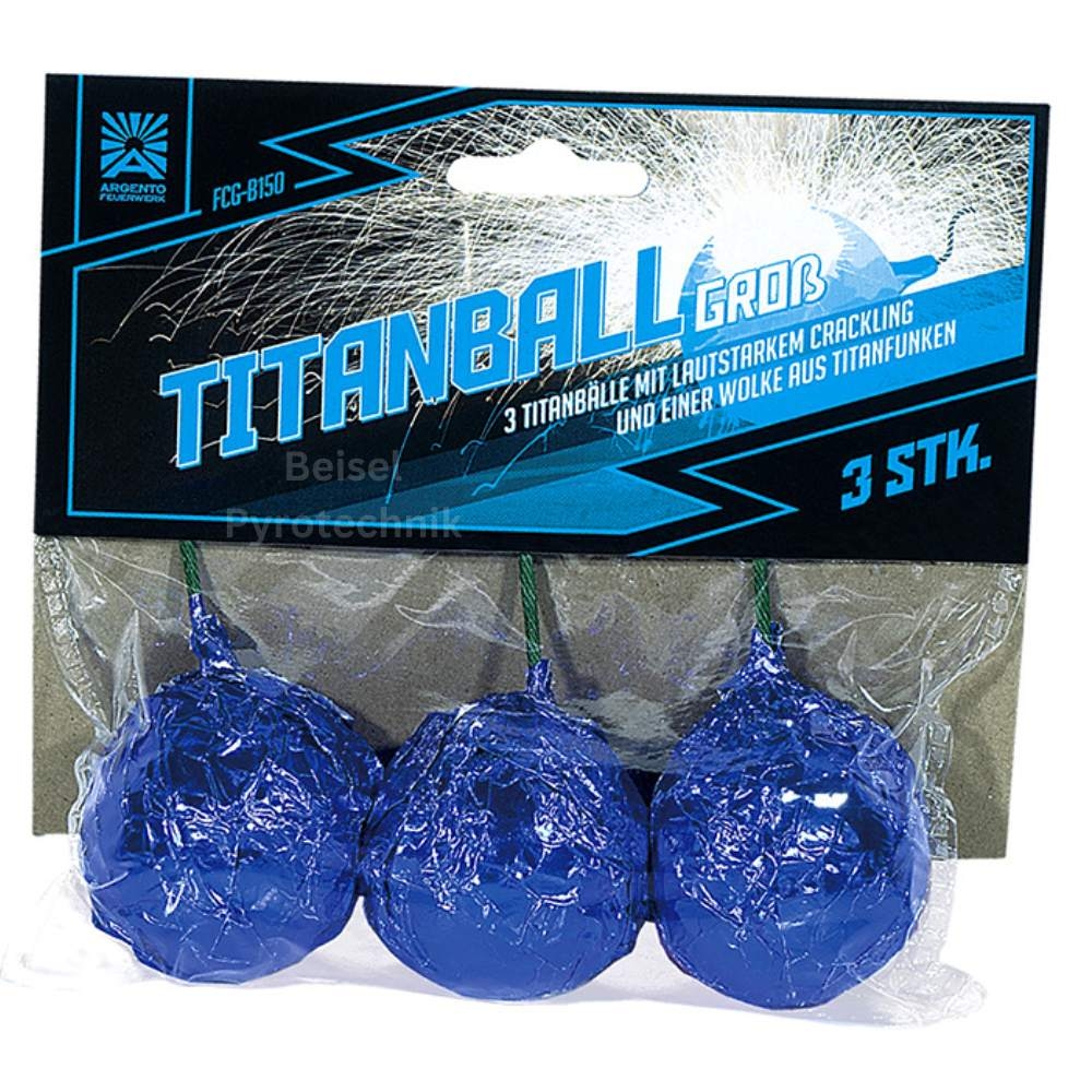 Titanball groß 3er Beutel