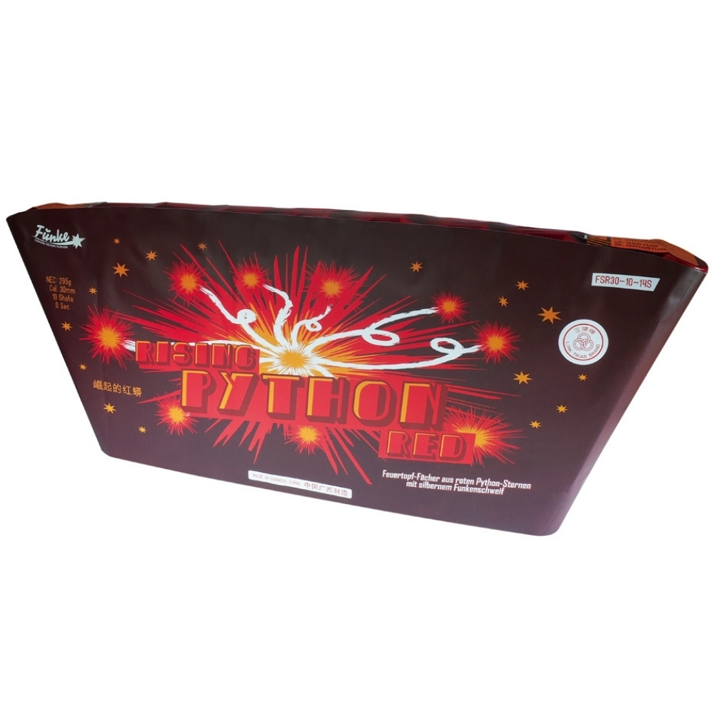 Rising Python red- 10 Schuss Single-Row-Batterie