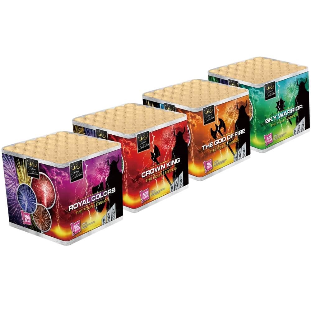 The Four Legends - 4x36 Schuss Batteriesortiment