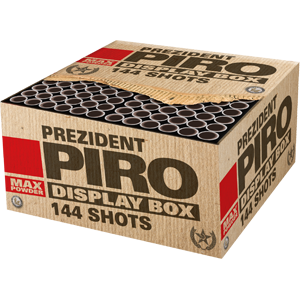 Lesli Prezident Piro Display Box 144 Schuss in brauner Kartonverpackung