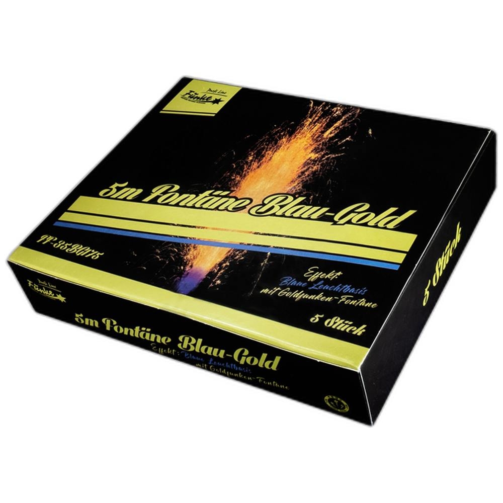 T1 5m Fontäne blau-gold - Stück