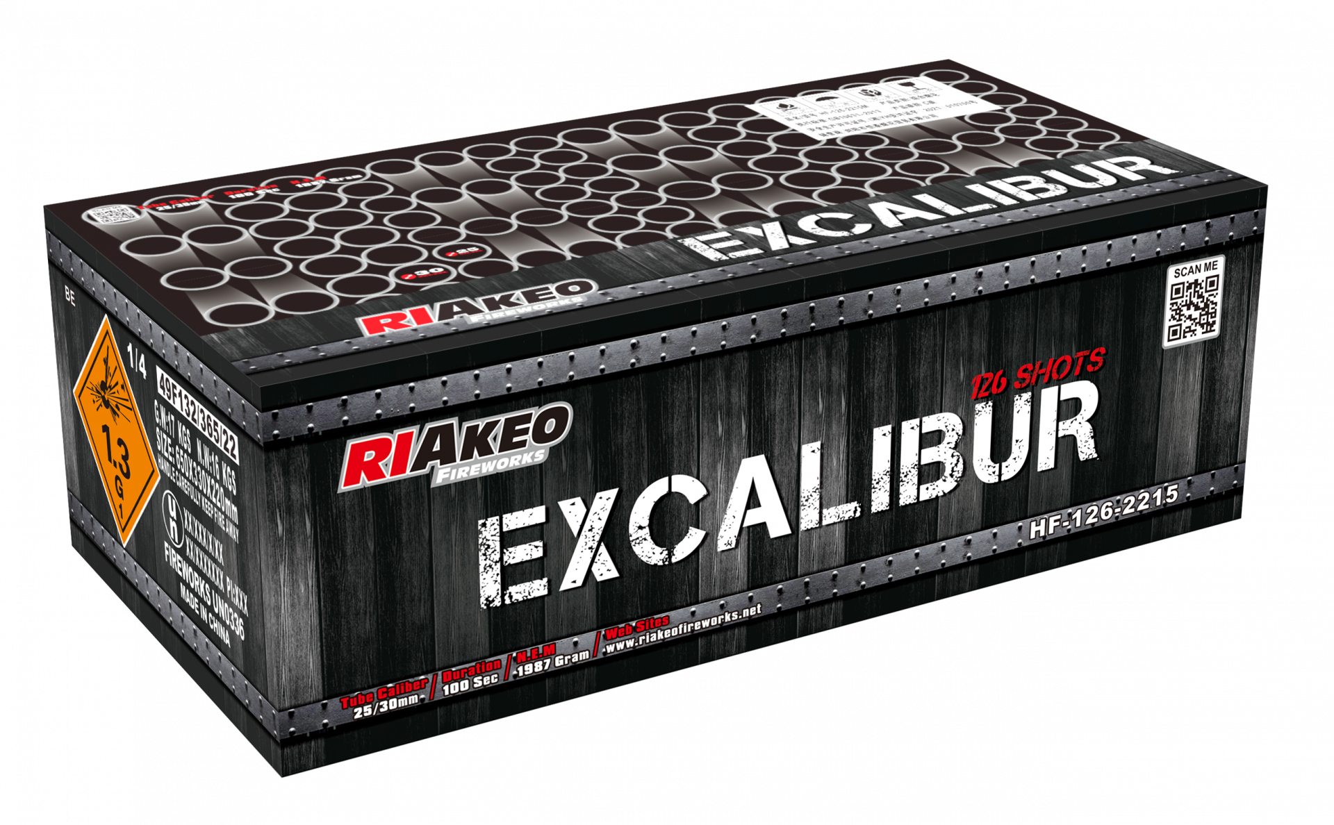 Riakeo Excalibur - 126 Schuss Verbundfeuerwerk - nur Abholung da 1.3G