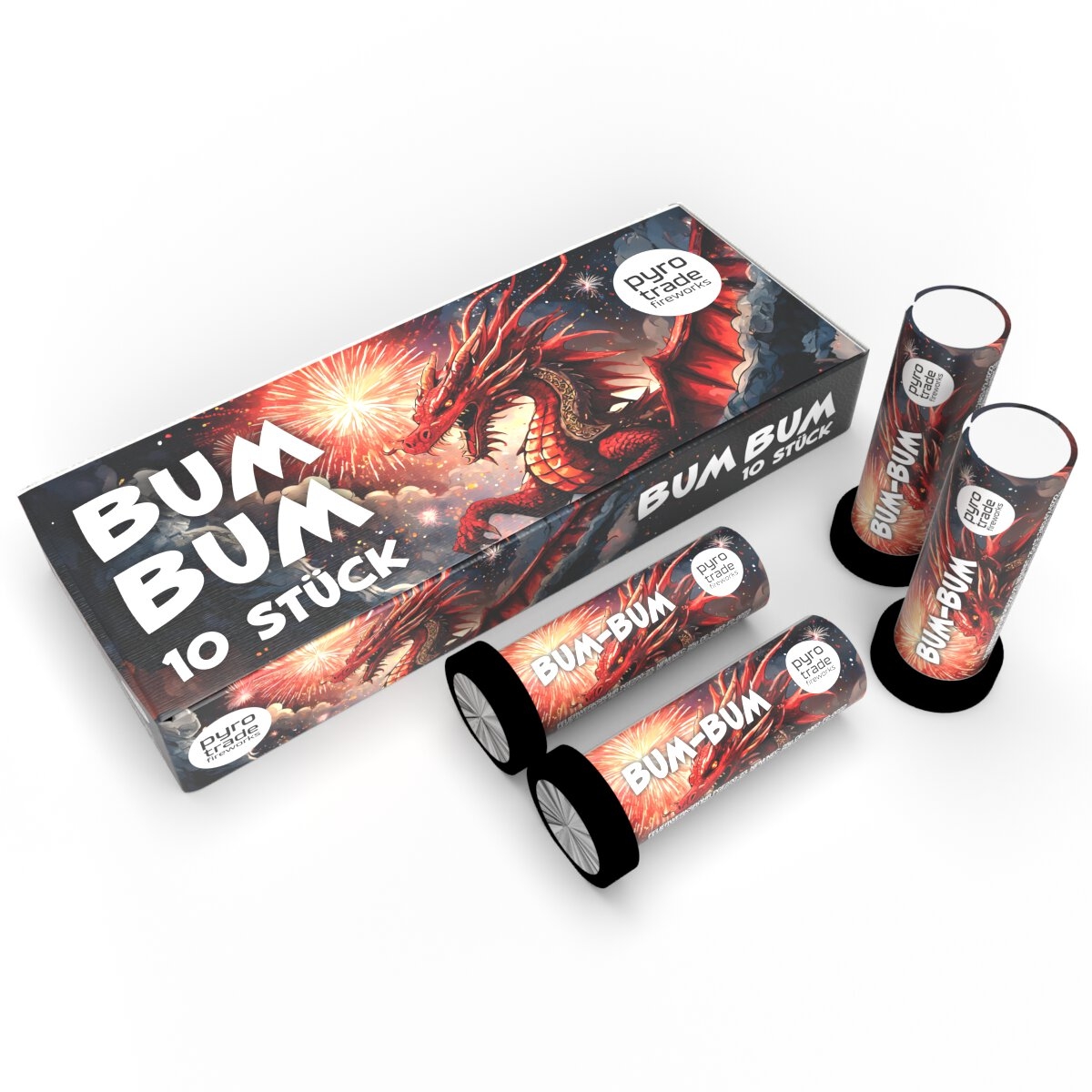 BUM BUM - 10 x Salutbombenrohre