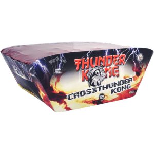 Crossthunder Kong 100 Schuss Fächer im 2er Karton -Feuertöpfe mit Crossette ohne Knall-