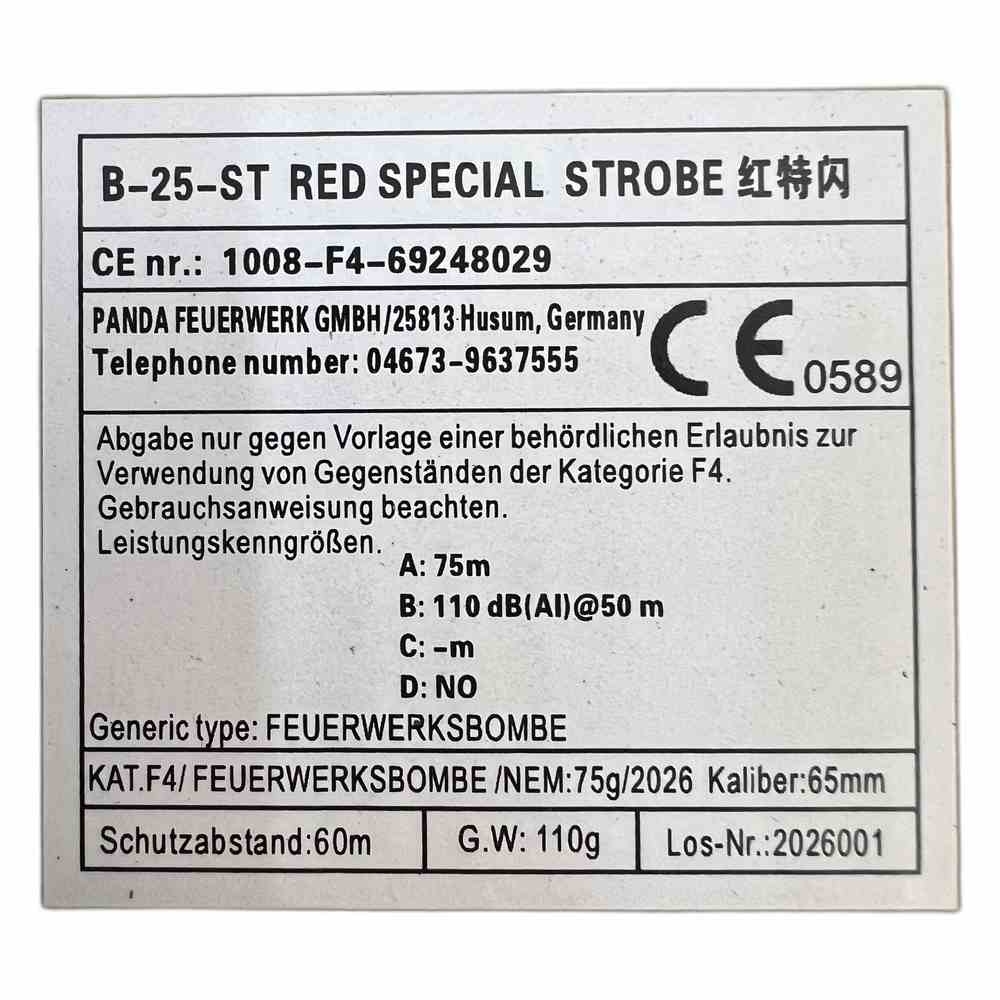 65mm Kugelbombe F4 - Red Special Strobe