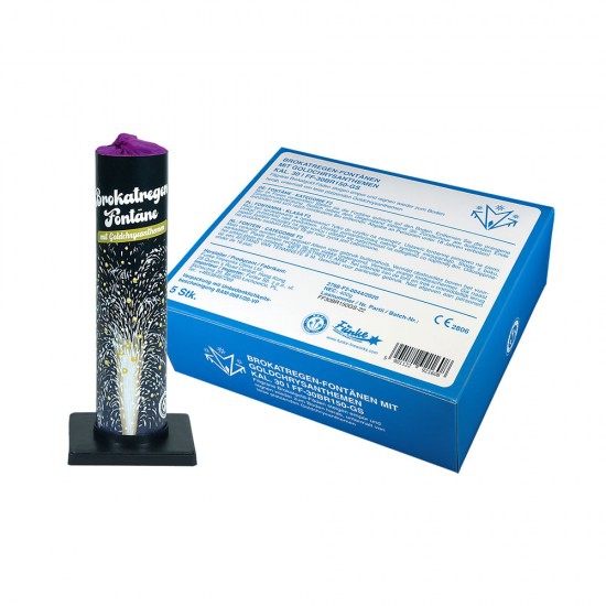 Brokatfontänen mit Goldblinkern - 5er Schachtel