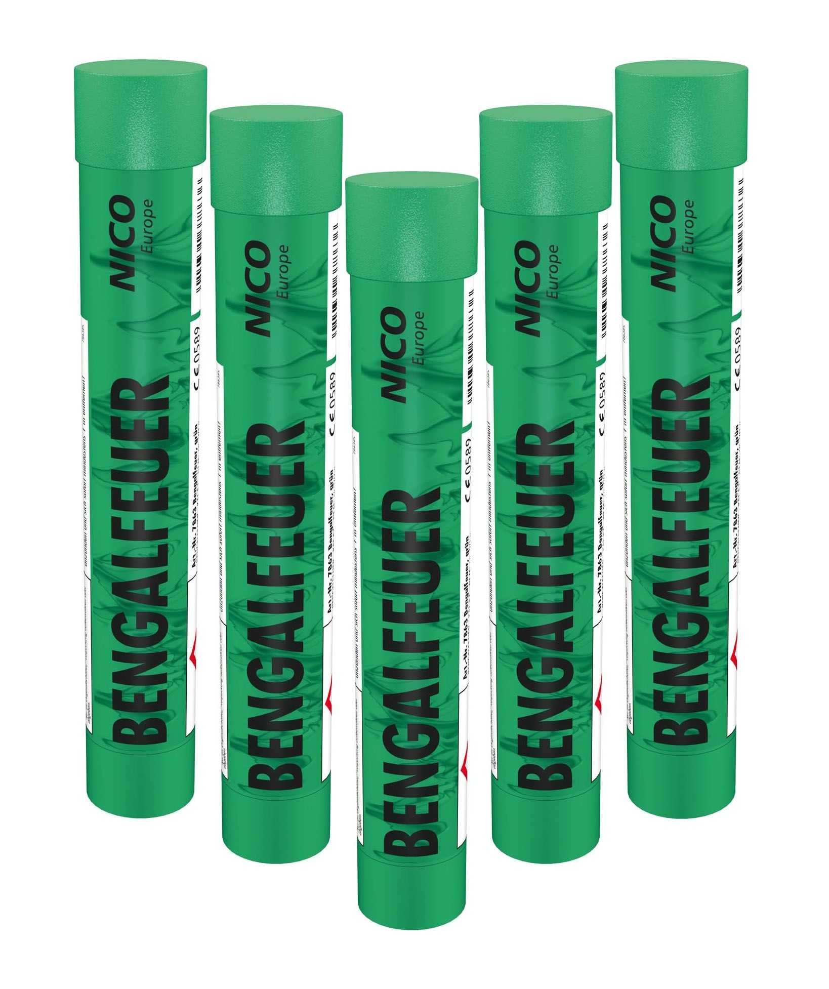 Bengalfeuer grün 5er Pack- KAT F1 Bengalfeuer grün 5er Pack- KAT F1