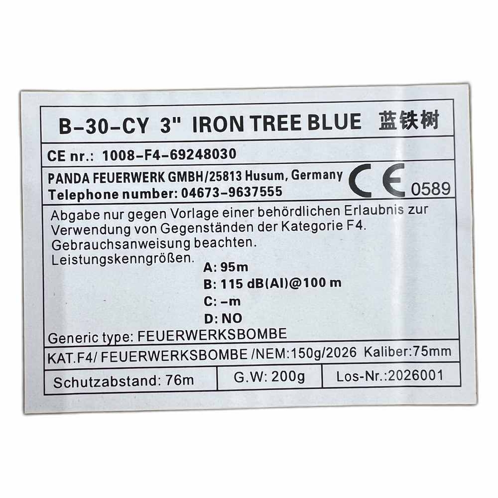 75mm Kugelbombe F4 - Iron Tree blue