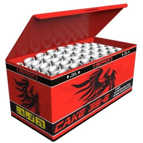 Heron Cake 35-6 - 35 Schuss Fächer-Batterie