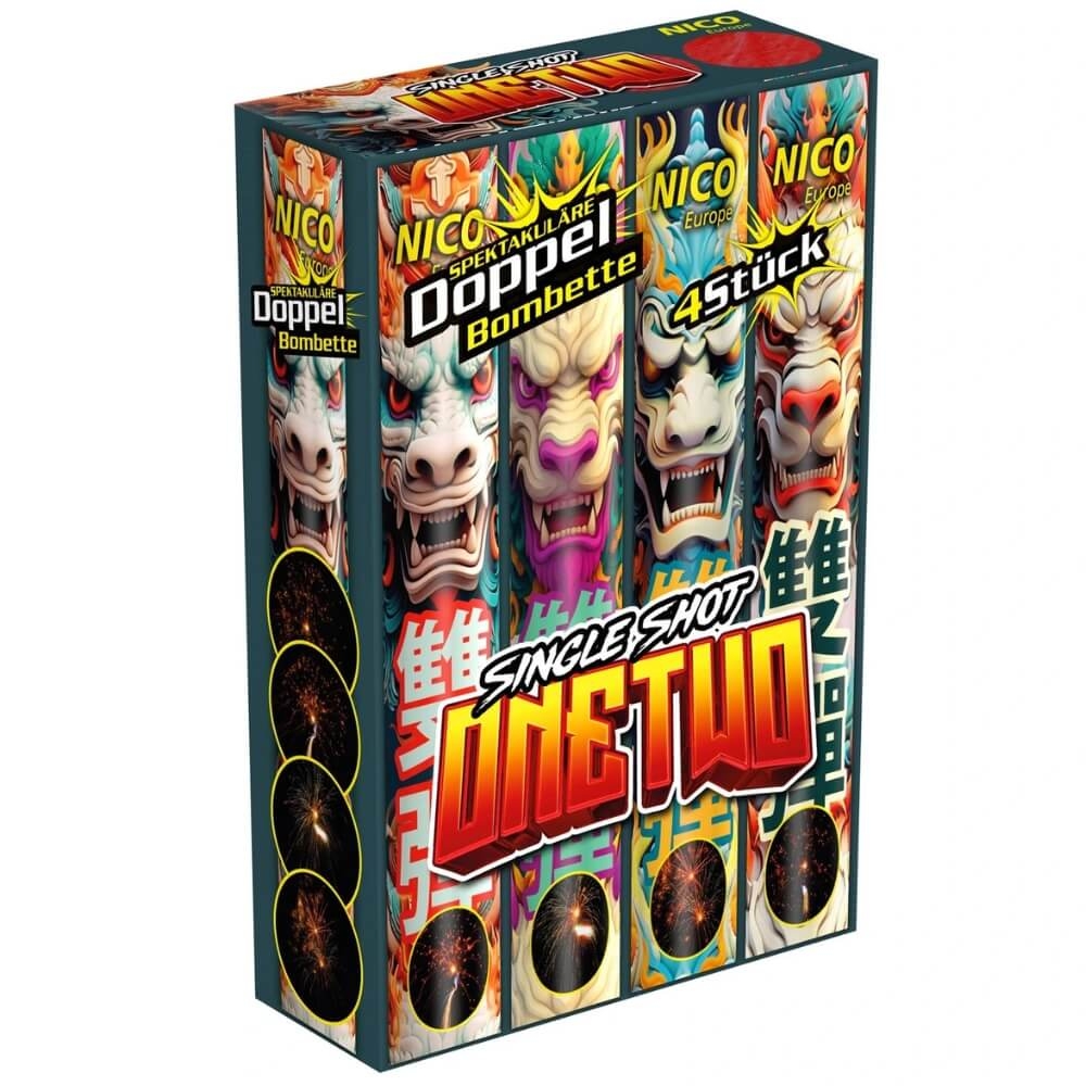 NICO One Two Single Shot, 4 Doppel-Bombetten im Set