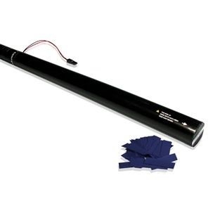 Konfetti-Shooter 80 cm blau metallic - elektrische Auslösung