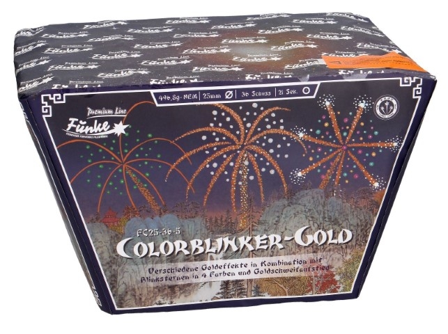 Colorblinker Gold - 36 Schuss Fächer-Batterie