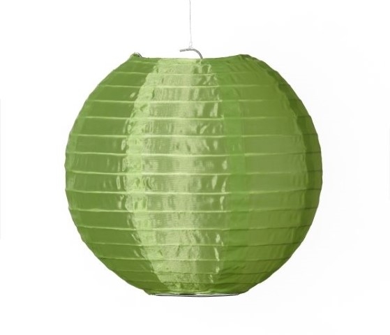 Textil Rund-Lampion grün Ø 25cm für LED-Lampionlicht
