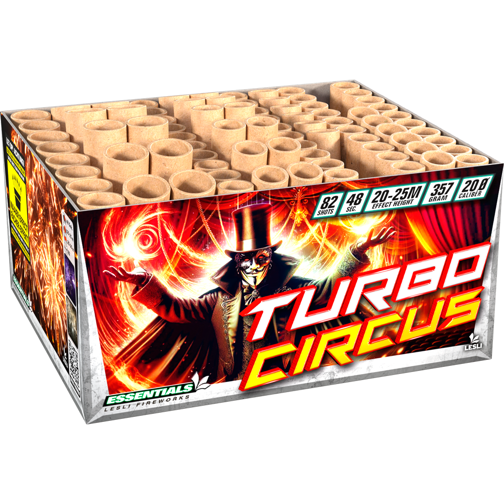Turbo Circus - 82 Schuss Batterie Feuerwerk