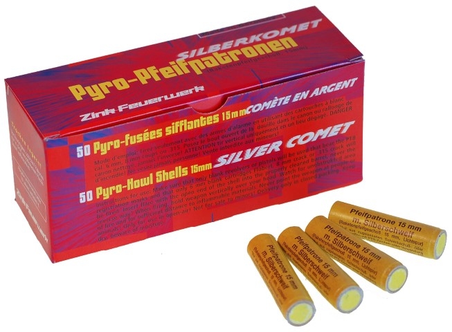 Pfeifpatronen 50er Z mit Titanschweif  (VE = 50 Pack)