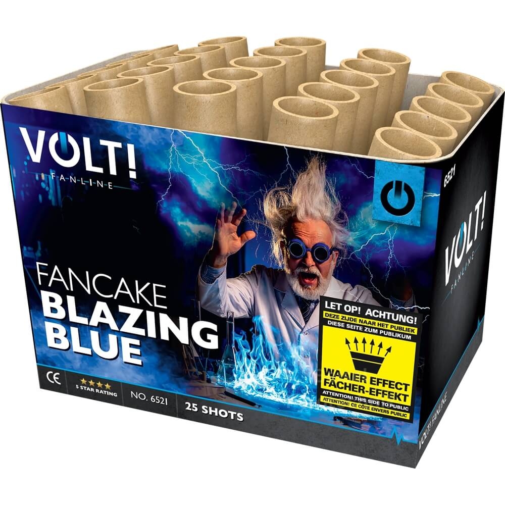 Blazing Blue - 25 Schuss Fächerbatterie
