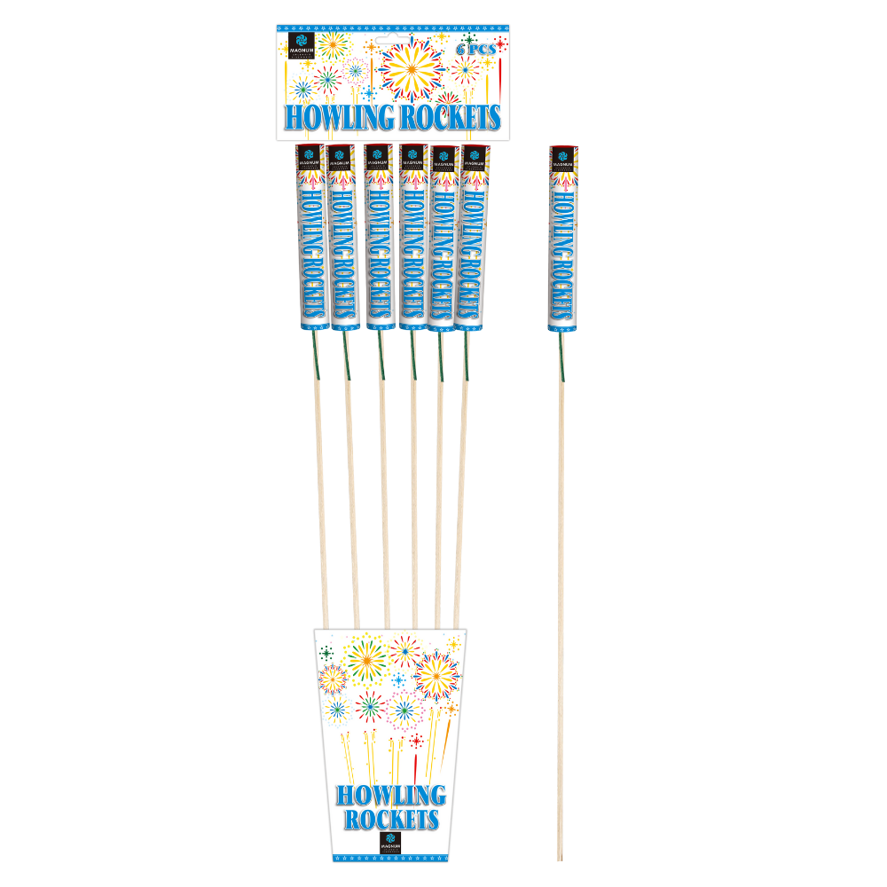 Howling Rockets - 6er Raketensortiment Howling Rockets - 6er Raketensortiment