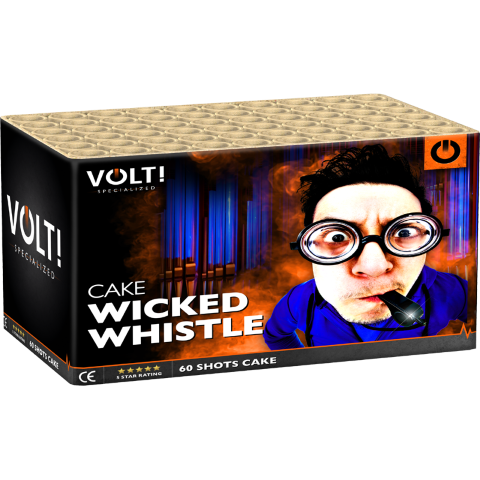 Wicked Whistle 60 Schuss Batterie Pfeifen+Sterne