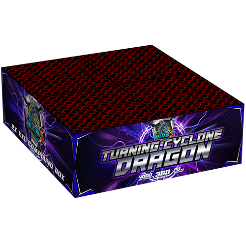 Turning Cyclone Dragon - 360 Schuss Doppel-Verbundfeuerwerk