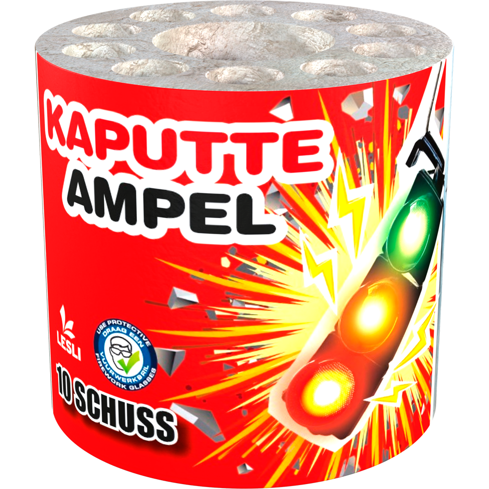 Kaputte Ampel - 10 Schuss Batterie