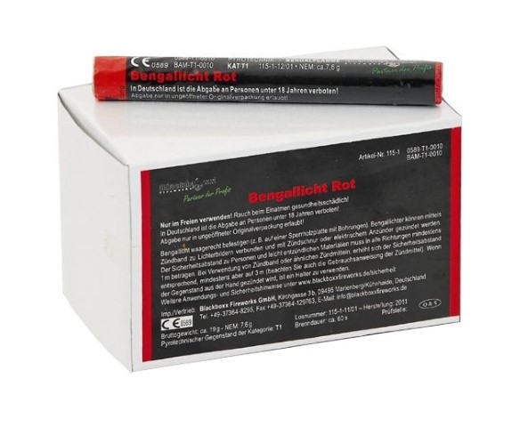 Bengallichter / Figurenlichter für Lichterbilder 25er Pack rot