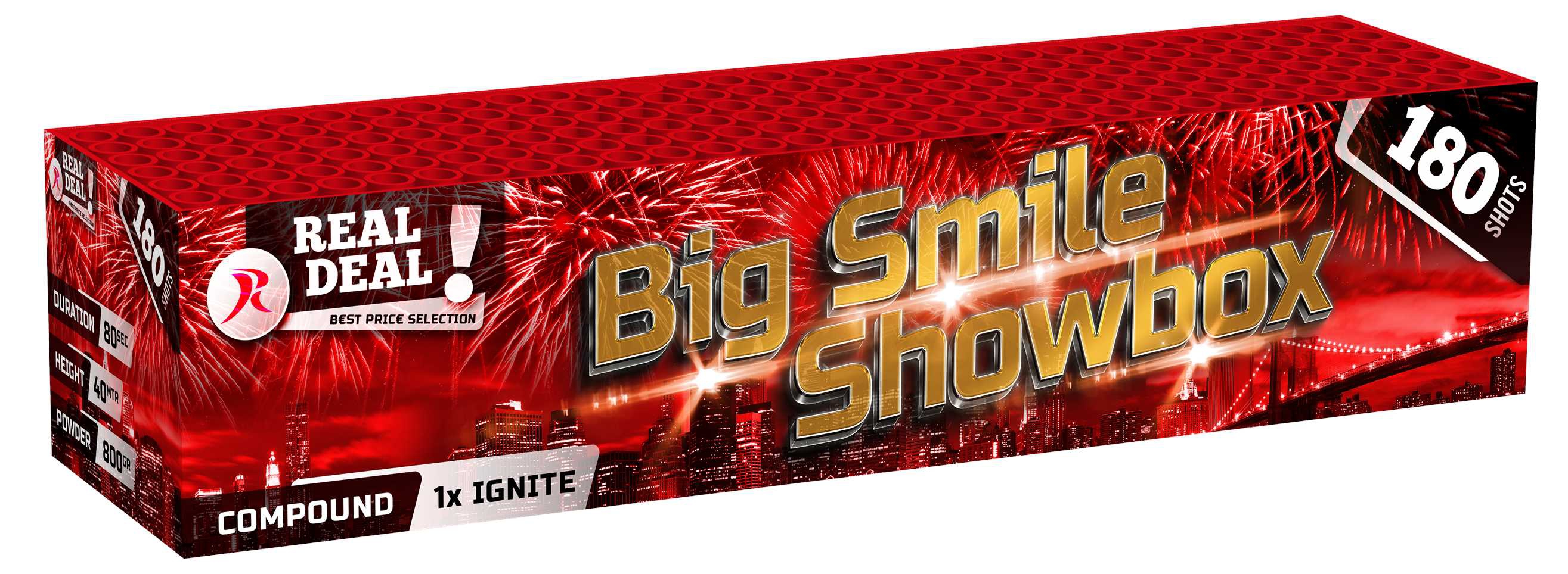 Big Smile Showbox - 180 Schuss Verbundfeuerwerk
