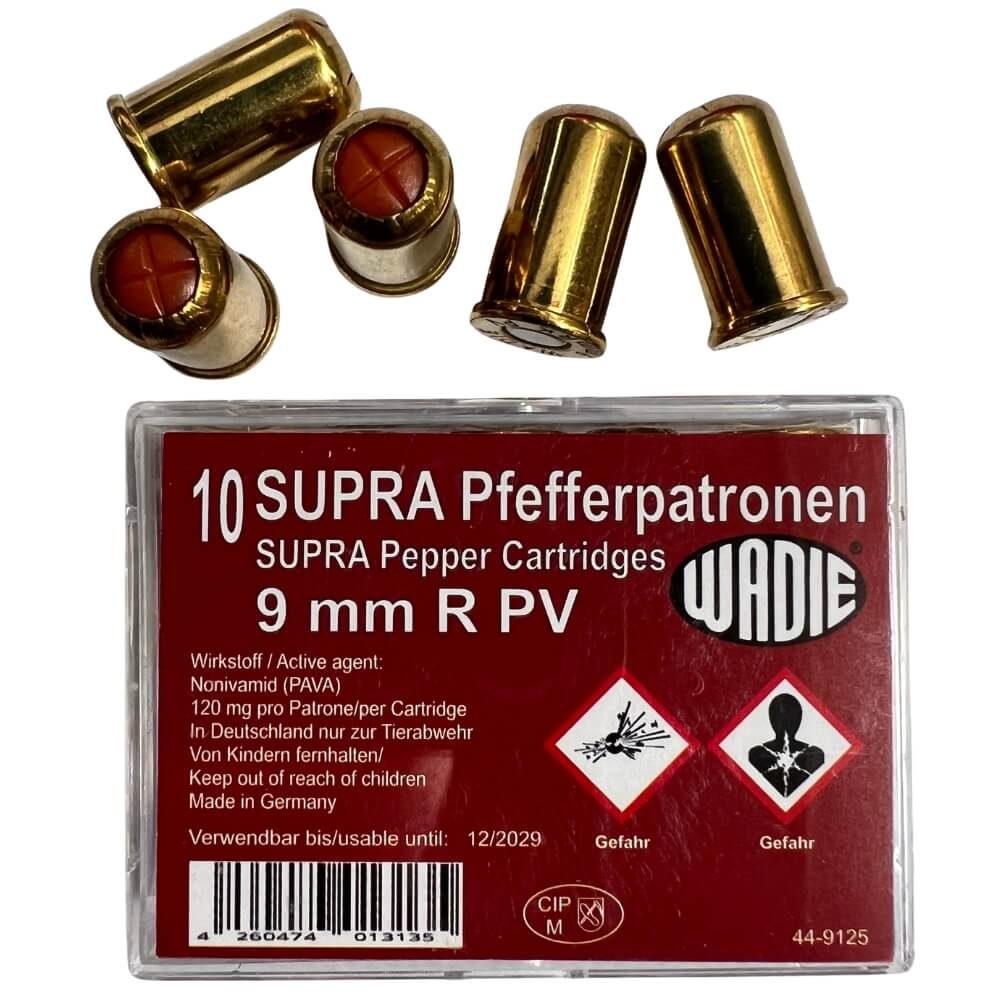 Pfefferpatronen SUPRA  9 mm Revolver Wadie 10er