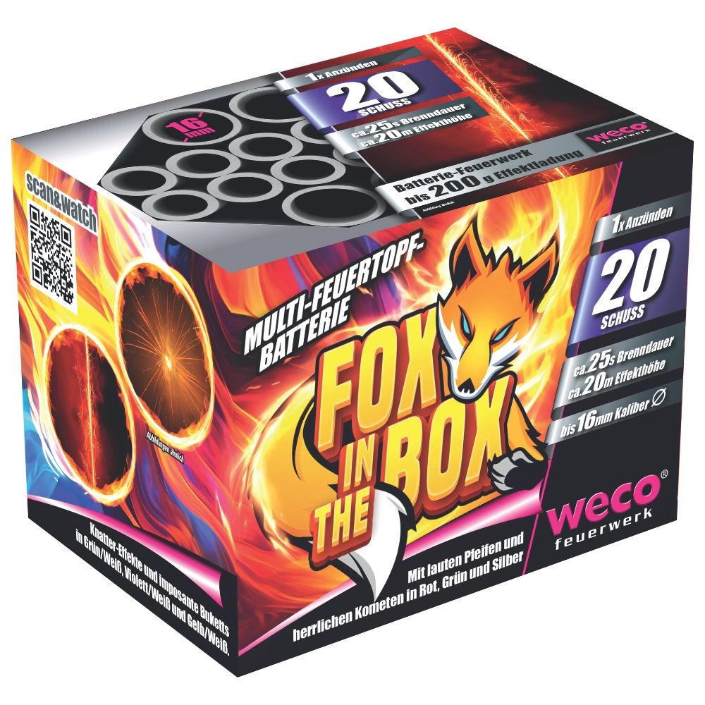 Fox in the Box - 20 Schuss Feuerwerksbatterie