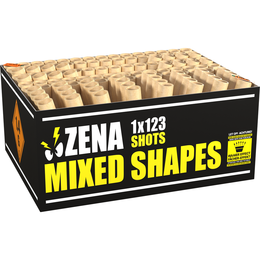 ZENA Mixed Shapes - 123 Schuss ZENA Verbundfeuerwerk