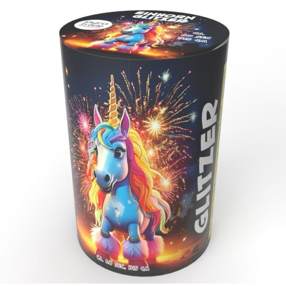 Einhorn Glitzer - Fontänenbatterie