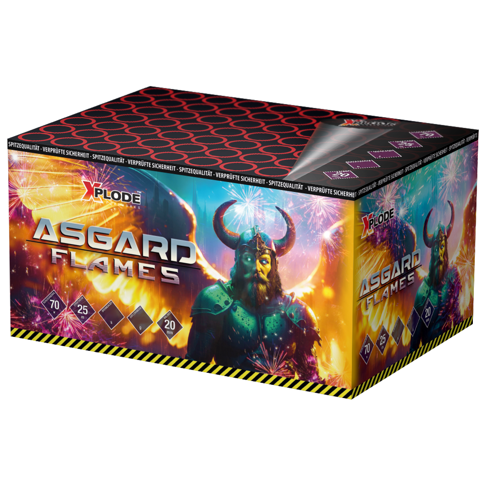 Asgard Flames - 70 Schuss Feuerwerksbatterie Asgard Flames - 70 Schuss Feuerwerksbatterie