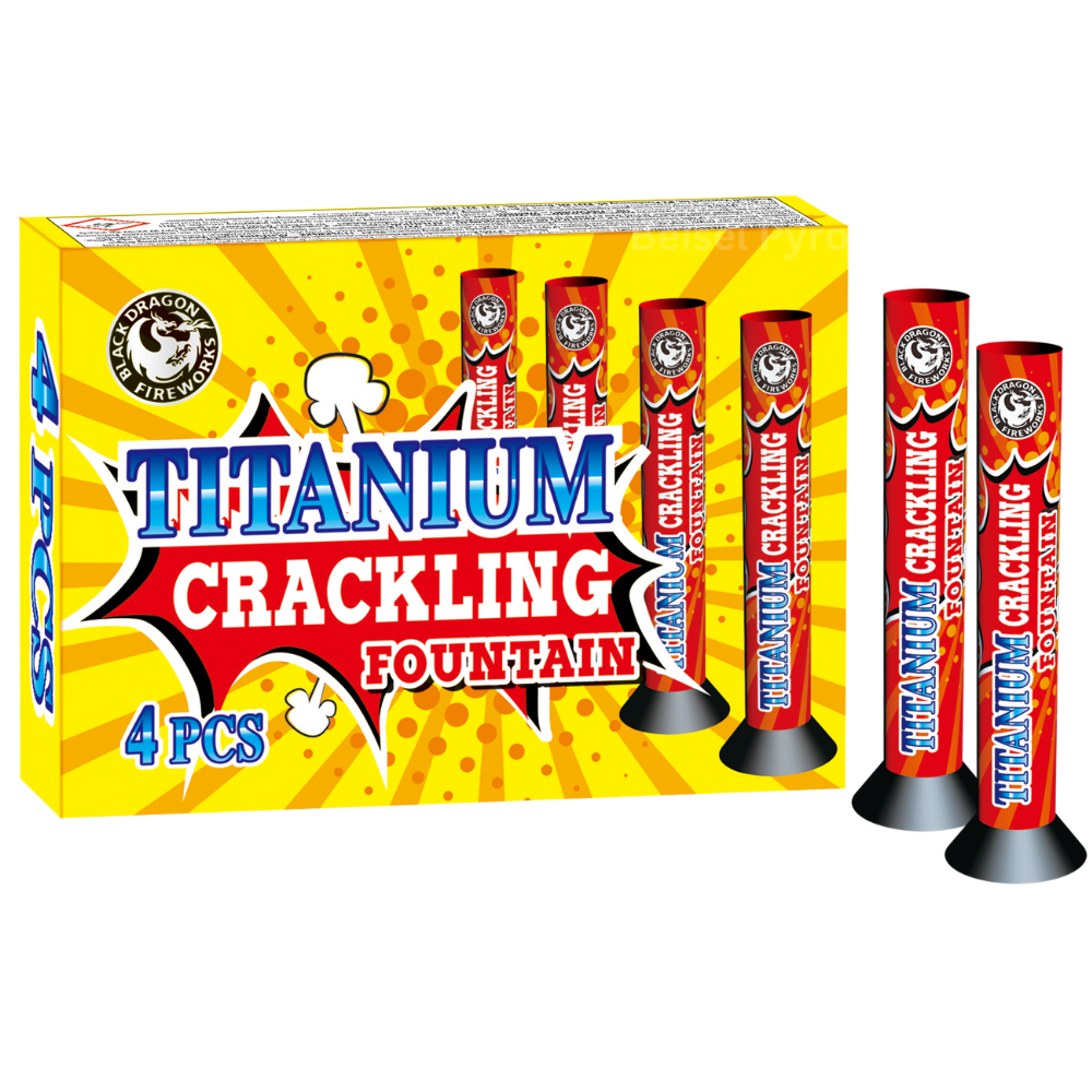 Titanium Crackling Fountain - 4er Päckchen
