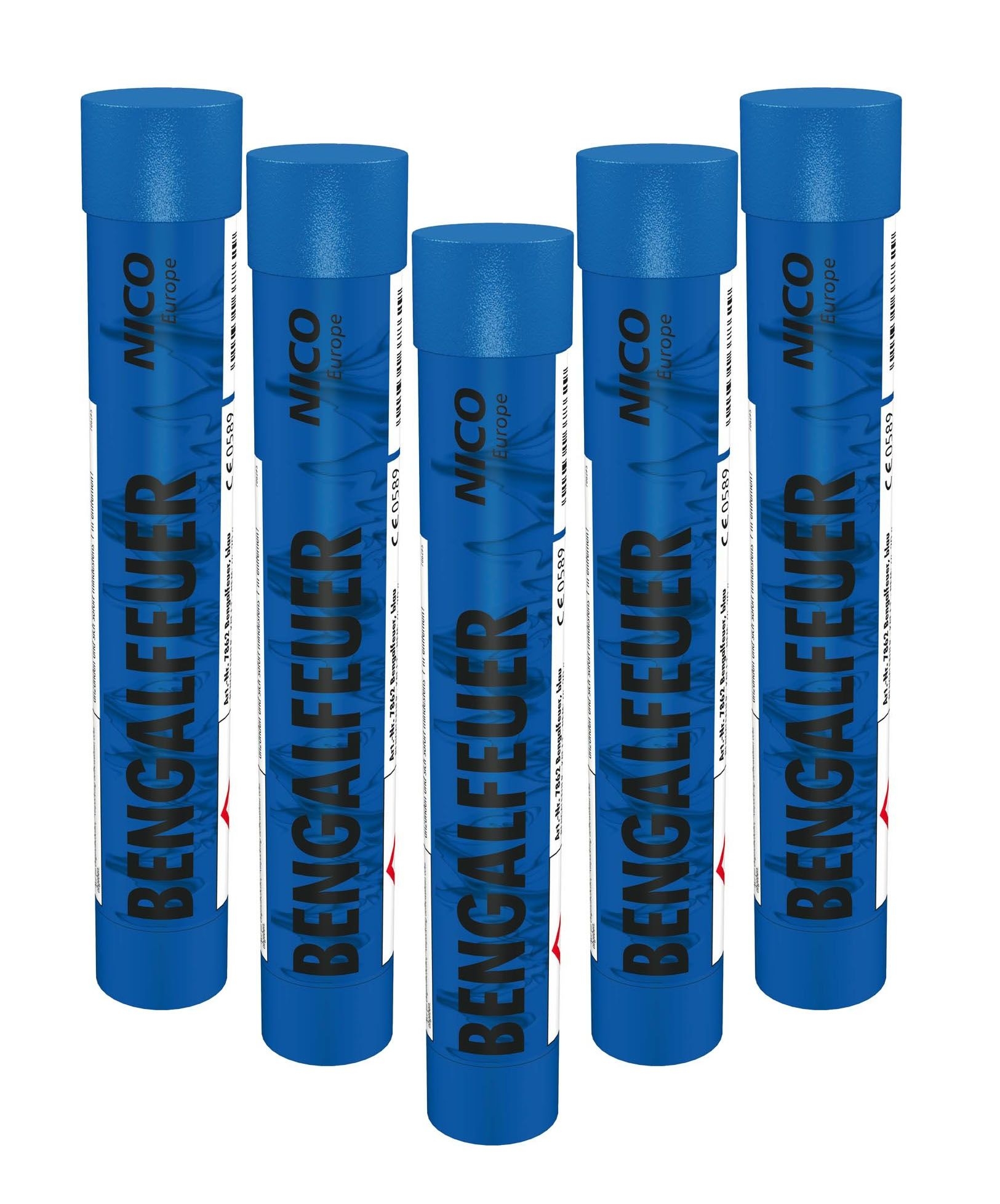 Bengalfeuer blau  5er Pack- KAT F1